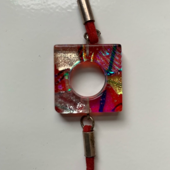 Artisan blown glass + suede bracelet - Picture 6 of 8